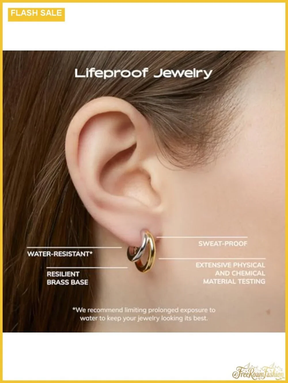 Double Hoop Earrings for Women - Sterling Silver, 14K Gold Plated & Rhodium